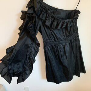 Ulla Johnson One-Shoulder Mini Black Dress